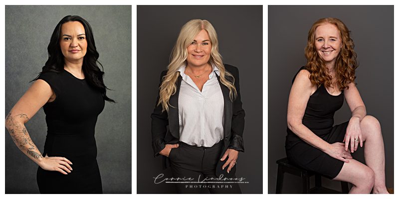 Three glamour portraits