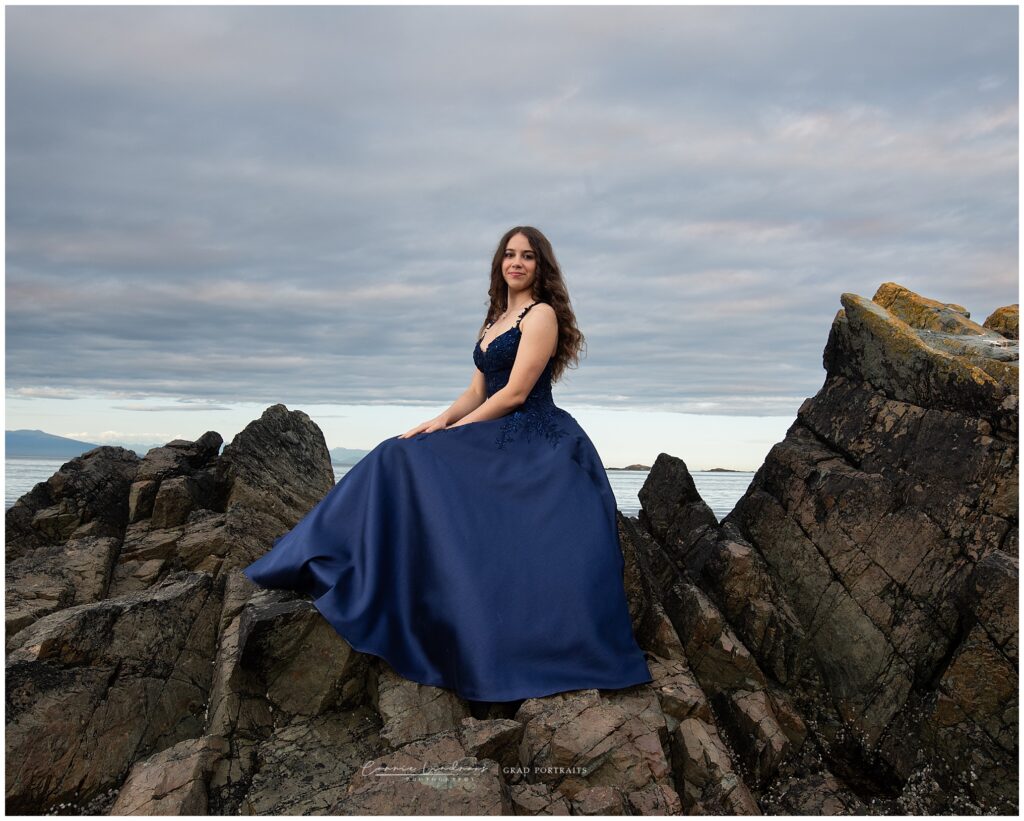 Grad portrait session at Piper’s Lagoon on Vancouver Island at sunset