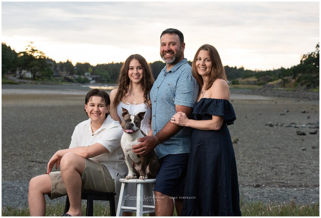 Family portraits before graduation and leaving home