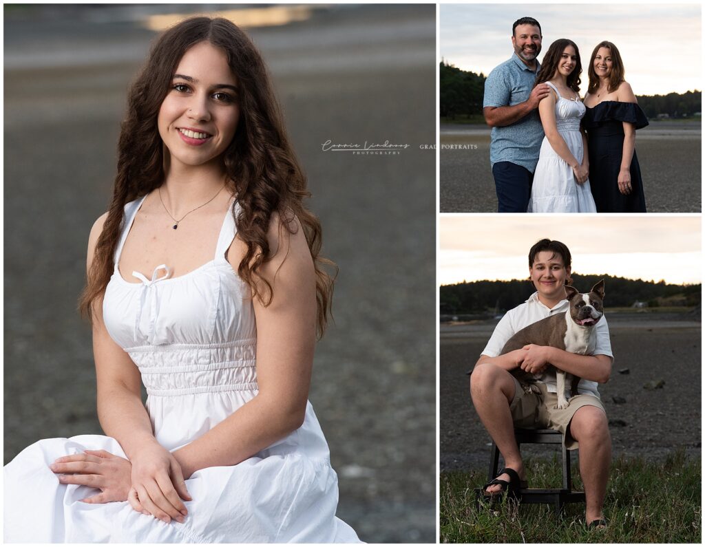 Emotional family portraits during Vancouver Island grad session